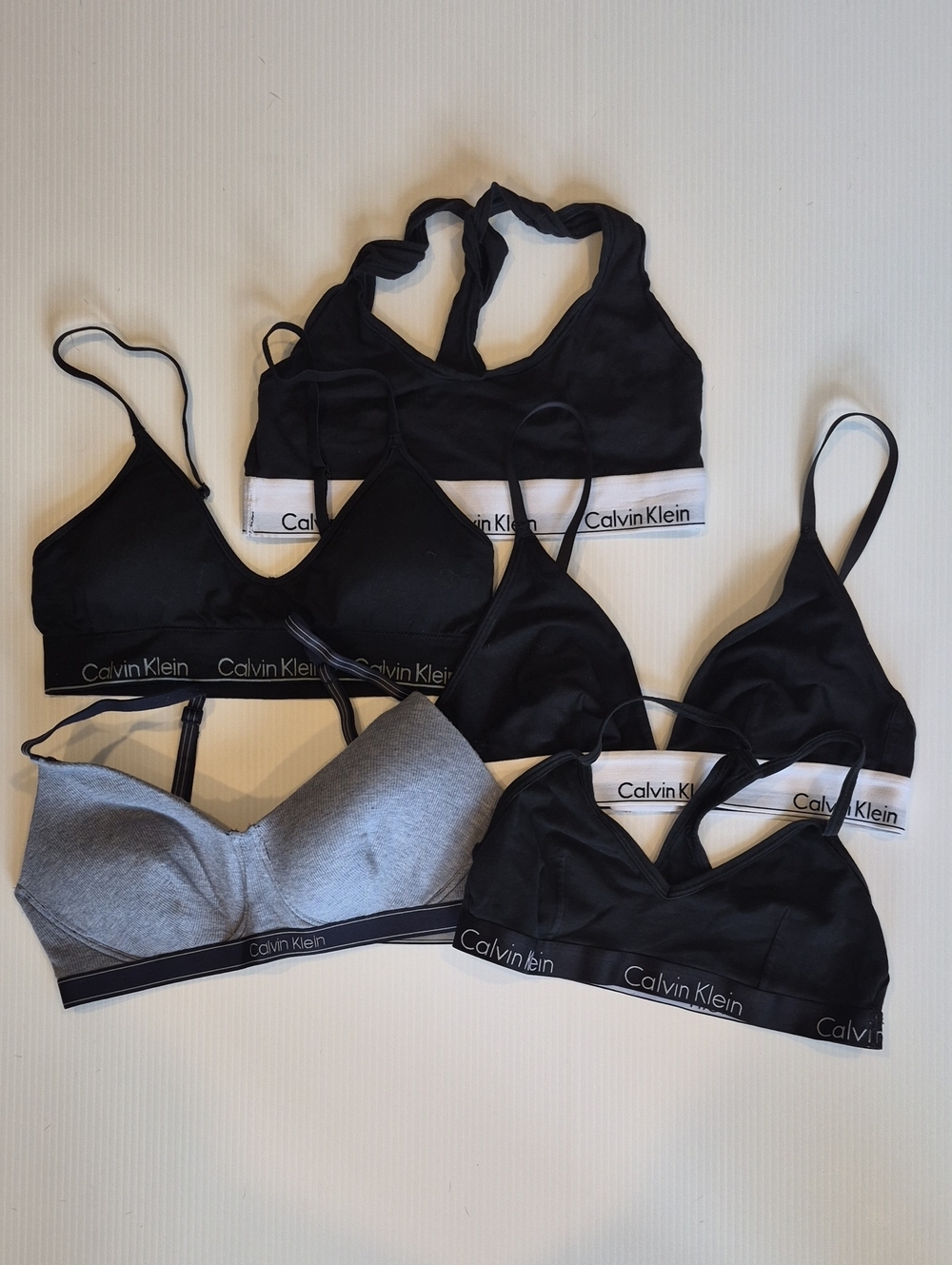 Calvin Klein Size Medium Bra/Bralette Bundle of 5